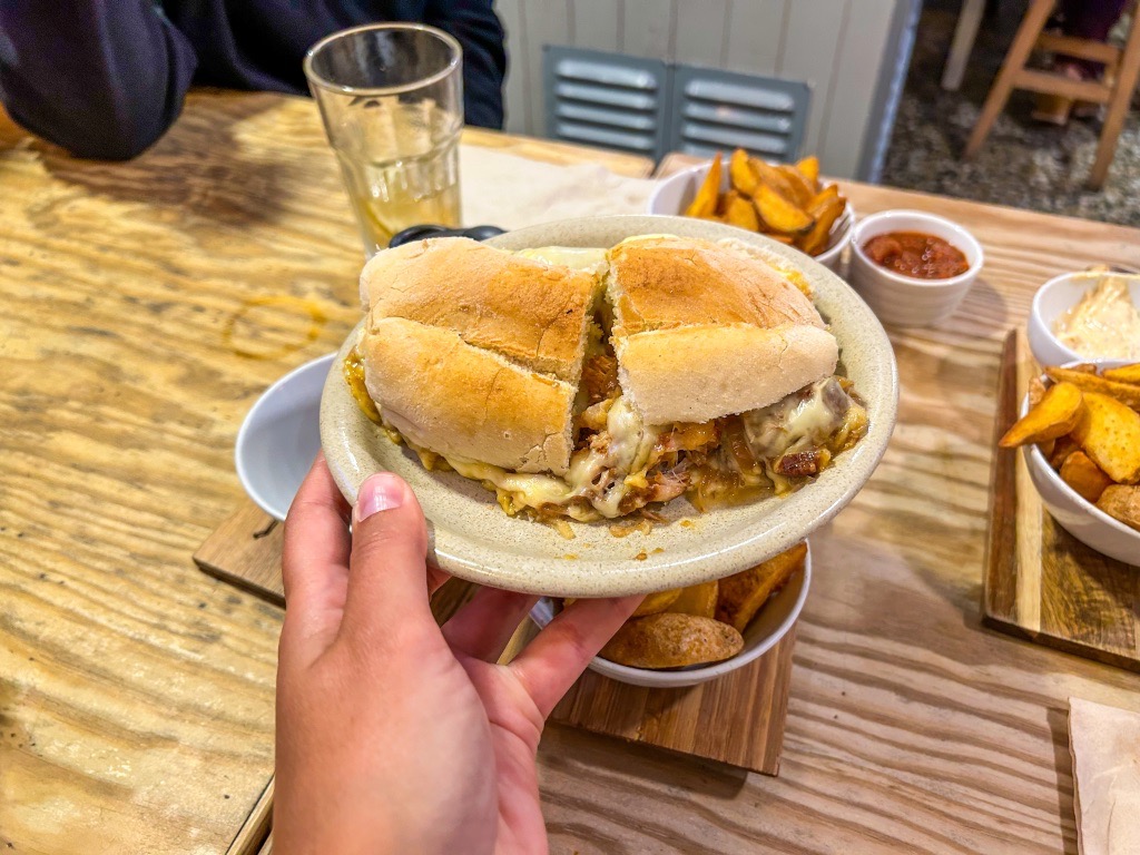 A Prego sandwich from Taberna Lebre Ericeira