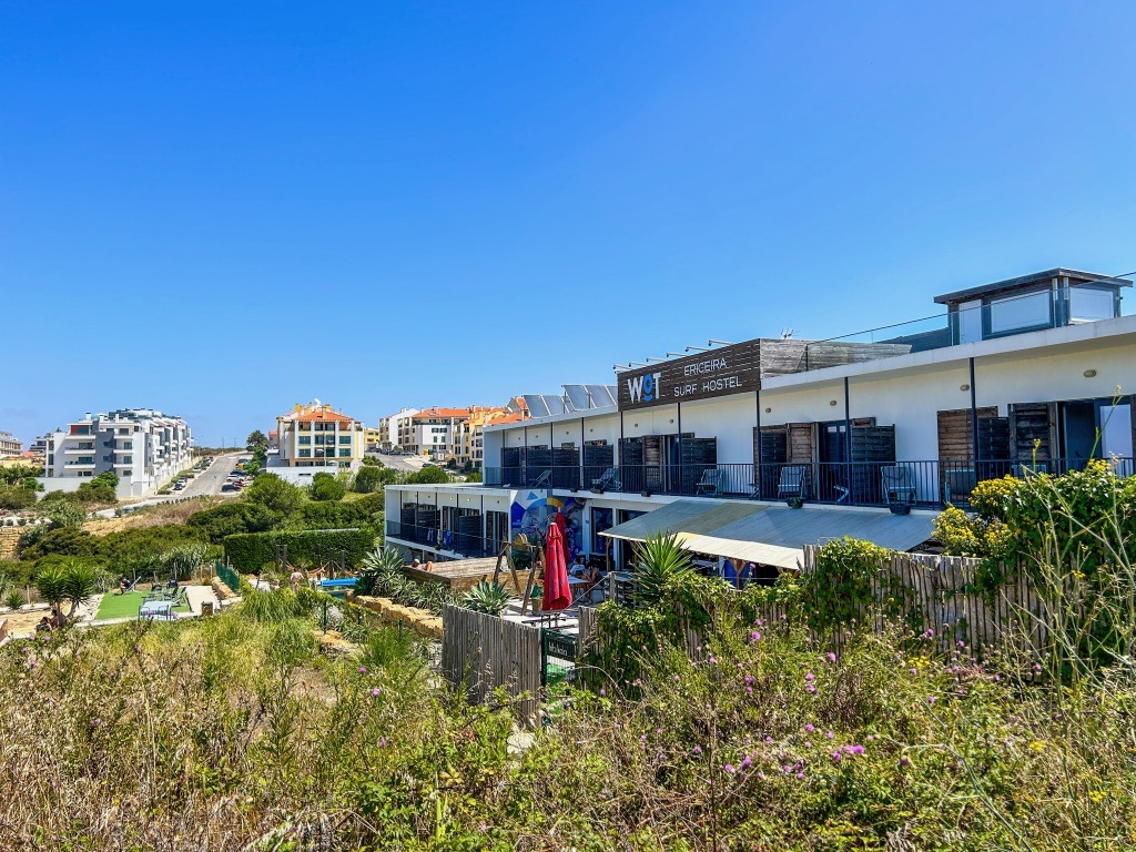 WOT Ericeira Surf Hostel on a sunny afternoon